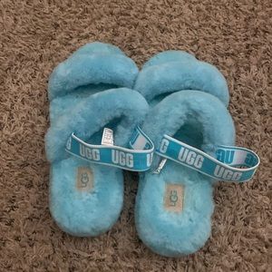 Blue UGG slippers